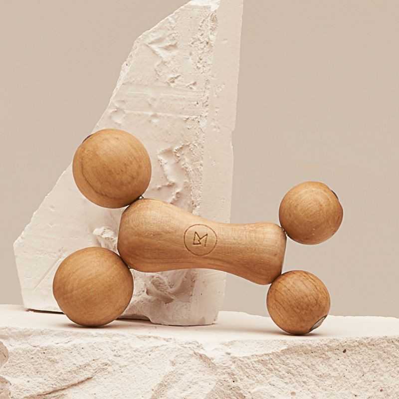 Boulado visage en bois Matière Brute Lab fabriqué en France pour massage palpé drainant